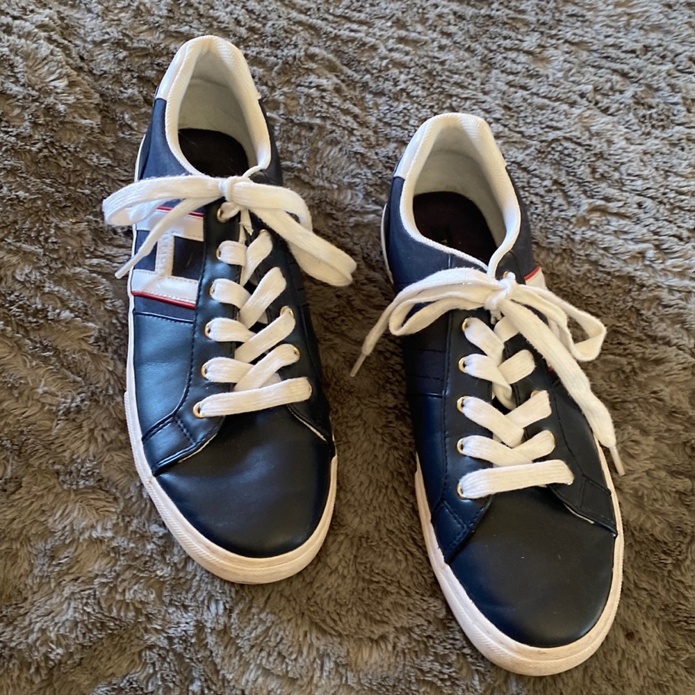 Navy & White Hilfiger Sneakers